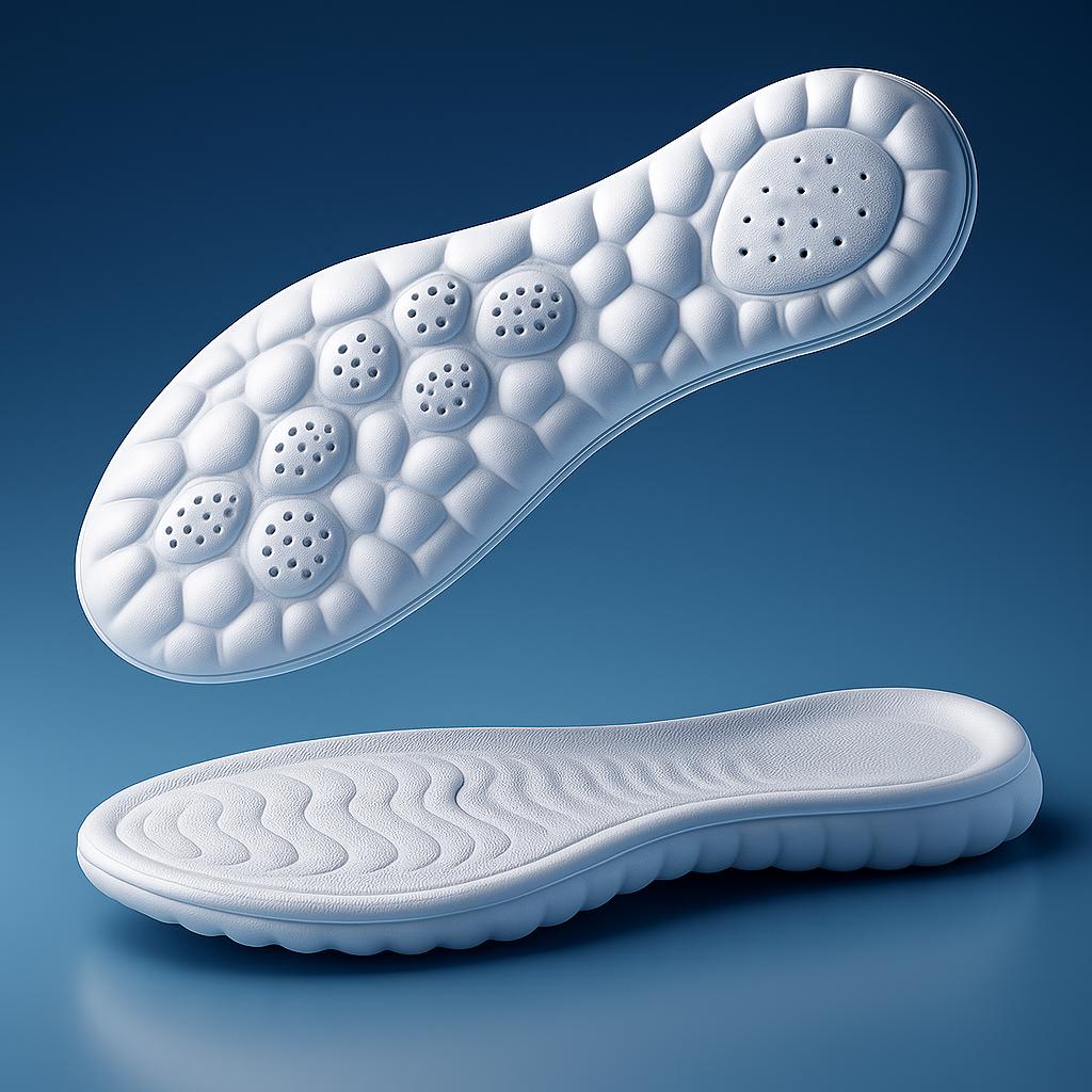 Grey PU Leather Insoles with Zip for Daily Wear