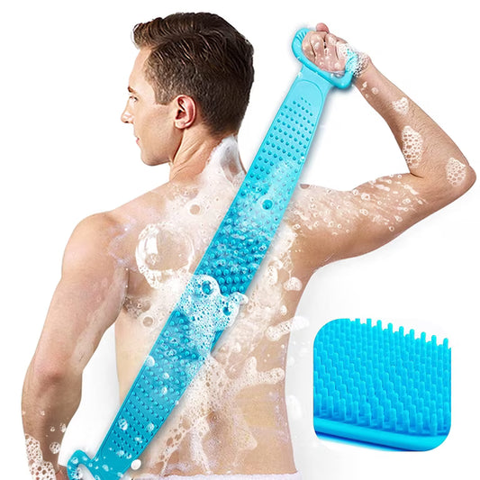 Silicone Body Scrubber Blue Double Sided Exfoliator