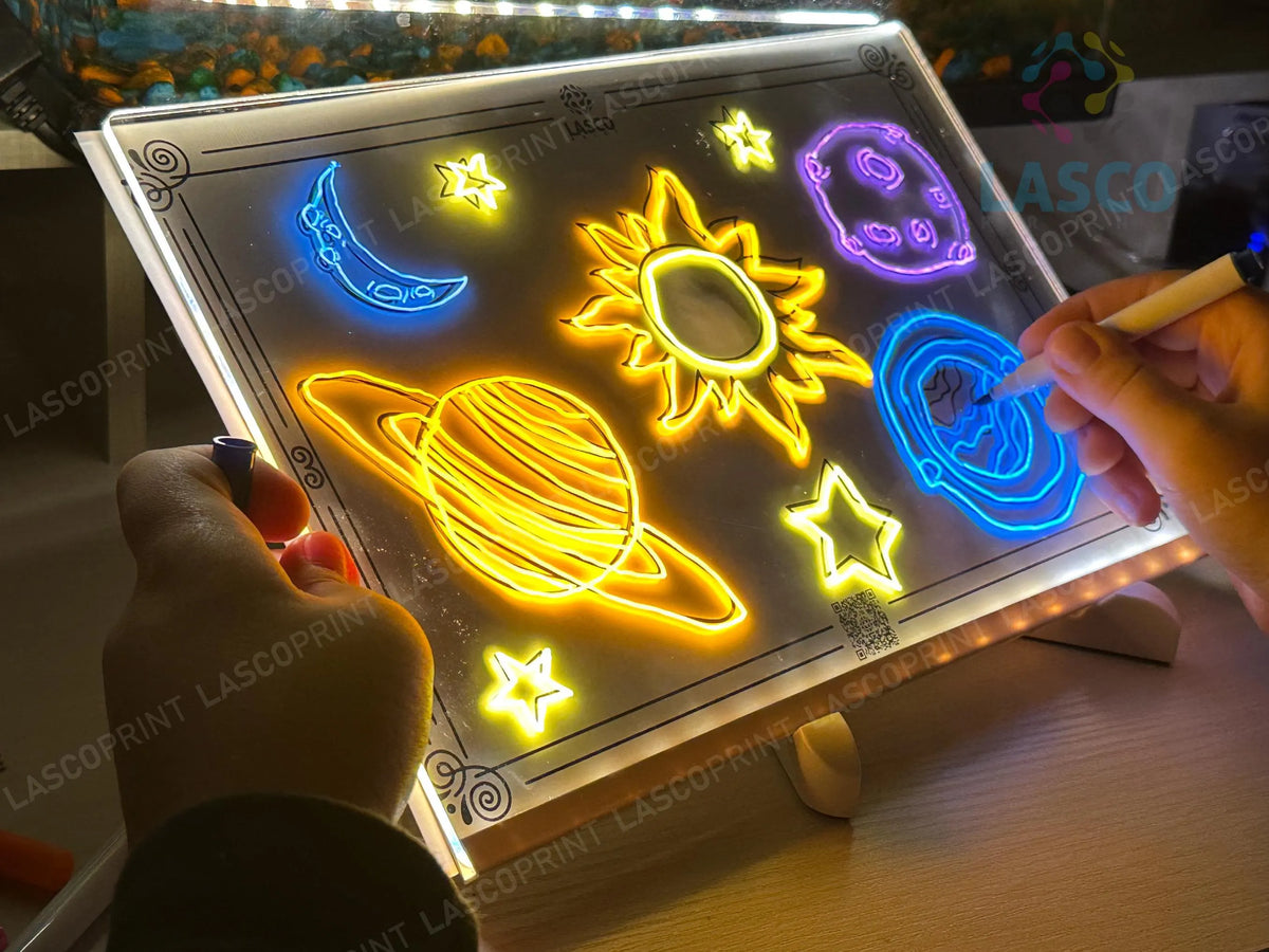 Acrylic Lcd Writing Tablet/Acrylic LED Writing Board with Glow & Neon Effects