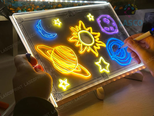 Acrylic Lcd Writing Tablet/Acrylic LED Writing Board with Glow & Neon Effects